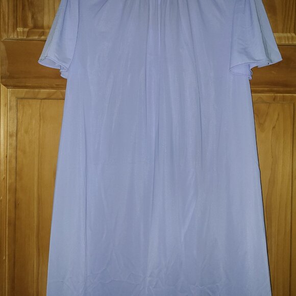 Miss Elaine Essentials Lavender Cap Sleeve Nightgown - Picture 8 of 9